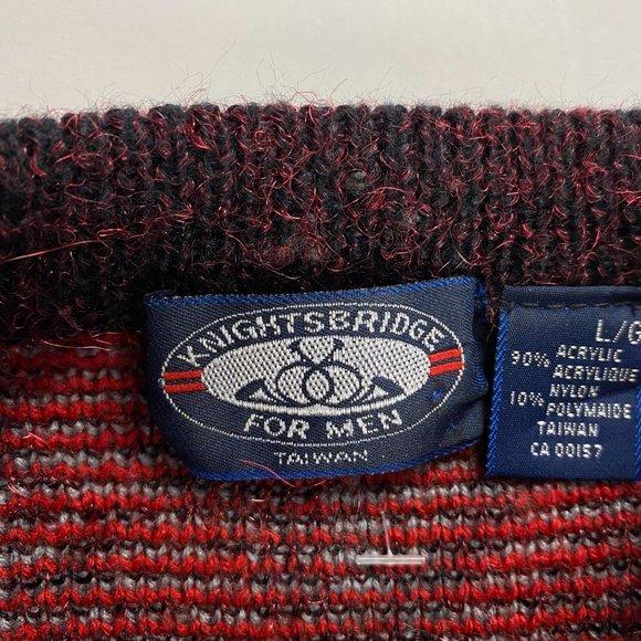 Vintage NWOT Knightsbridge Abstract Geometric Sweater Men's Medium Dad Grandpa - Picture 6 of 9